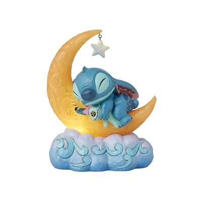 Enesco Disney Traditions Stitch and Scrump On Light Up Moon Figur Enesco Disney Traditions Stitch and Scrump On Light Up Moon Figur