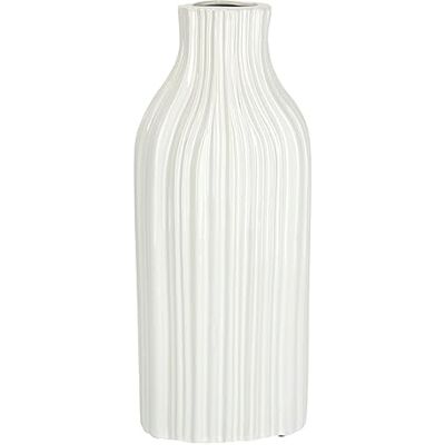 Flair Flower Blomvas av keramik, räfflad bukig flaskform, riven, glänsande keramikvas, dekoration, dekorativ vas för blommor, pampasgräs, torkade blommor, grenar, konstgjorda blommor, bordsdekoration Flair Flower Blomvas av keramik, räfflad bukig flaskform, riven, glänsande keramikvas, dekoration, dekorativ vas för blommor, pampasgräs, torkade blommor, grenar, konstgjorda blommor, bordsdekoration