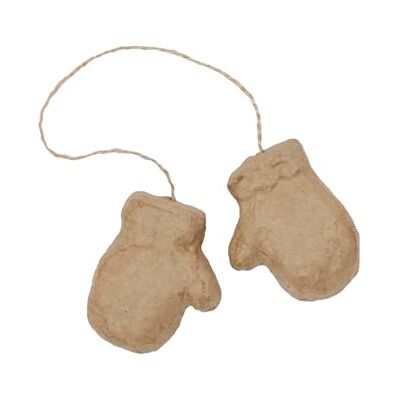 décopatch NO048Cpack Lot de 5 Moufles à suspendre et à décorer en papier mâché brun 2x4x5 cm décopatch NO048Cpack Lot de 5 Moufles à suspendre et à décorer en papier mâché brun 2x4x5 cm