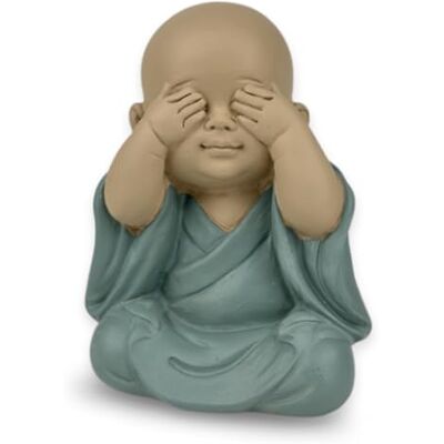 Zen Light Zen'Light staty Buddha Vue i mytisk position – se ingenting – baby Buddha symboliskt erkänd – fredlig och hedlig stämning – zendekoration – H 10,5 cm Zen Light Zen'Light staty Buddha Vue i mytisk position – se ingenting – baby Buddha symboliskt erkänd – fredlig och hedlig stämning – zendekoration – H 10,5 cm