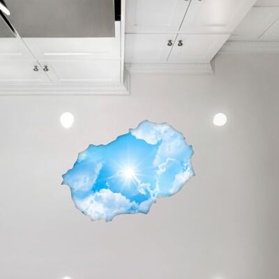 Ambiance Sticker Självhäftande klistermärken 3D-effekt klistermärke himmel och sol väggdekoration lurar ögat sovrum och vardagsrum 60 x 90 cm Ambiance Sticker Självhäftande klistermärken 3D-effekt klistermärke himmel och sol väggdekoration lurar ögat sovrum och vardagsrum 60 x 90 cm