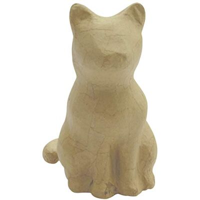 décopatch SA214C – ett stativ av brun pappers-maché, 13 x 9,5 x 15 cm, sittande katt décopatch SA214C – ett stativ av brun pappers-maché, 13 x 9,5 x 15 cm, sittande katt