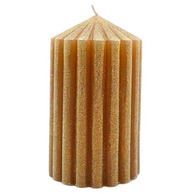 Dekohelden24 Dekorhjälte24 högkvalitativt bordsljus blockljus bordsljus hushållsljus blockljus med glitter i festlig beige, storlek: B/H ca 7 x 12 cm. Dekohelden24 Dekorhjälte24 högkvalitativt bordsljus blockljus bordsljus hushållsljus blockljus med glitter i festlig beige, storlek: B/H ca 7 x 12 cm.