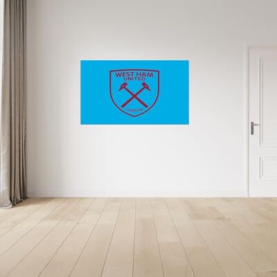Licensed Décor Licensierad dekor West Ham United FC vinyl väggklistermärken – stor (130 cm (b) x 80 cm (h) – klaretvapen på blått Licensed Décor Licensierad dekor West Ham United FC vinyl väggklistermärken – stor (130 cm (b) x 80 cm (h) – klaretvapen på blått