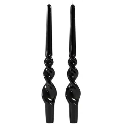Cereria Di Giorgio Voluta Spiral Lacccate handgjorda ljus set om 2 höjd 30 cm svart Cereria Di Giorgio Voluta Spiral Lacccate handgjorda ljus set om 2 höjd 30 cm svart