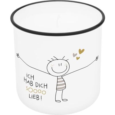 Sheepworld H:) PPY life stearinljus i muggmotiv "Hab dich so lieb" Tryckt ljuskopp, porslin, höjd 8,8 cm, diameter 8,4 cm gåva, dekorativa artiklar 7477 Sheepworld H:) PPY life stearinljus i muggmotiv "Hab dich so lieb" Tryckt ljuskopp, porslin, höjd 8,8 cm, diameter 8,4 cm gåva, dekorativa artiklar 7477