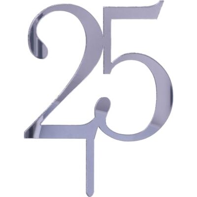 Graziano Cake Topper 25 silver Graziano Cake Topper 25 silver