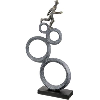 Casablanca modernes Design Casablanca skulptur löpning av syntetisk harts, antik finish, antracit/koppar, löparmotiv, H: 47 cm, B: 26 cm, D: 7,5 cm – dekoration, konst, figur, staty Casablanca modernes Design Casablanca skulptur löpning av syntetisk harts, antik finish, antracit/koppar, löparmotiv, H: 47 cm, B: 26 cm, D: 7,5 cm – dekoration, konst, figur, staty