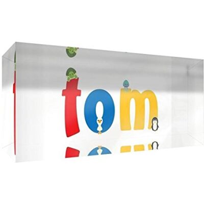 Little Helper påminnelse dekor akryl transparent polerad som diamant stil illustrativ färgglad med namnet de jeune pojkar Tom 5 x 21 x 2 cm stor Little Helper påminnelse dekor akryl transparent polerad som diamant stil illustrativ färgglad med namnet de jeune pojkar Tom 5 x 21 x 2 cm stor
