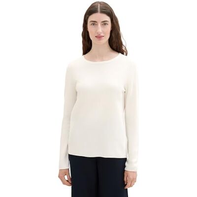 TOM TAILOR damtröja, 10315 viskande vit, XXL TOM TAILOR damtröja, 10315 viskande vit, XXL