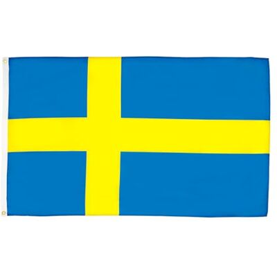 AZ FLAG Flagga Sverige 150x90 cm Banér Svensk 100D Polyester 2 Öljetter Inom- och utomhusbruk dekorativ flagga dubbelsydda sömmar och förstärkta kanter med metallöljetter AZ FLAG Flagga Sverige 150x90 cm Banér Svensk 100D Polyester 2 Öljetter Inom- och utomhusbruk dekorativ flagga dubbelsydda sömmar och förstärkta kanter med metallöljetter