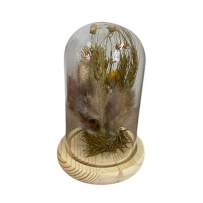 HEITMANN DECO torkade blommor i glasklocka, natur, 11,5 x 11,5 x 17 cm HEITMANN DECO torkade blommor i glasklocka, natur, 11,5 x 11,5 x 17 cm