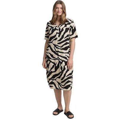 TOM TAILOR Plussize damklänning, 38070 – abstrakt beige zebra, 54 plus size TOM TAILOR Plussize damklänning, 38070 – abstrakt beige zebra, 54 plus size