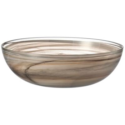 Leonardo Alabastro glasskål, djup designtallrik av glas, handgjord dekorativ skål i beige, 9 x 28 x 28 cm (HxBxD), 031129 Leonardo Alabastro glasskål, djup designtallrik av glas, handgjord dekorativ skål i beige, 9 x 28 x 28 cm (HxBxD), 031129