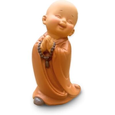 Zen Light Zen'Light Buddha-staty av leende bonze med radband – helig atmosfär i ditt heliga rum – vacker lyckobringande figur – presentidé för alla generationer – H 8,5 cm Zen Light Zen'Light Buddha-staty av leende bonze med radband – helig atmosfär i ditt heliga rum – vacker lyckobringande figur – presentidé för alla generationer – H 8,5 cm