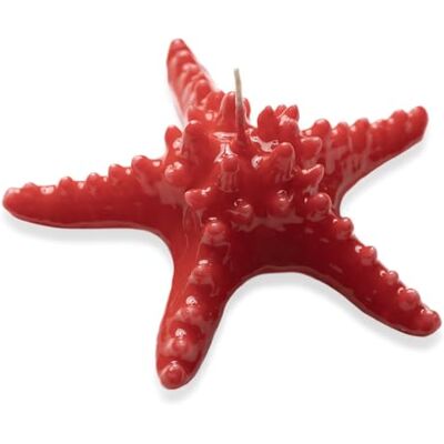 Cereria Di Giorgio Ljus i form av en sjöstjärna färg röd diameter 15 cm med presentpåse hantverk Cereria Di Giorgio Ljus i form av en sjöstjärna färg röd diameter 15 cm med presentpåse hantverk