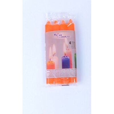 VELAS LUMAR Lumar 90608 Ljus Cylindrisk Orange, 4-pack VELAS LUMAR Lumar 90608 Ljus Cylindrisk Orange, 4-pack