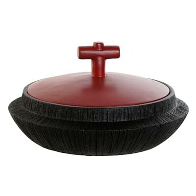 Home ESPRIT Tibor svart röd orientalisk harts 28 x 28 x 15 cm Home ESPRIT Tibor svart röd orientalisk harts 28 x 28 x 15 cm
