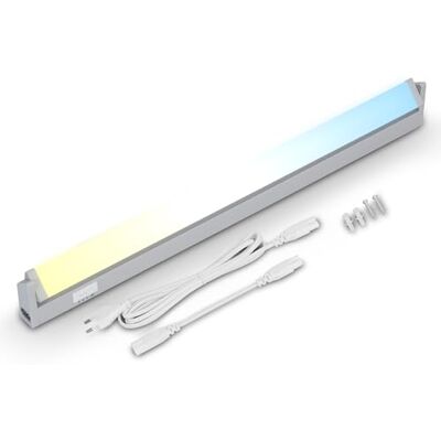 BRILONER LED-underskåpsarmatur svängbar, CCT-underskåpsarmatur kök, färgtemperatur justerbar, skåpsarmatur, silverfärgad, 54,5 cm BRILONER LED-underskåpsarmatur svängbar, CCT-underskåpsarmatur kök, färgtemperatur justerbar, skåpsarmatur, silverfärgad, 54,5 cm