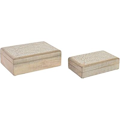 DKD Home Decor Uppsättning av dekorativa lådor, Standard DKD Home Decor Uppsättning av dekorativa lådor, Standard