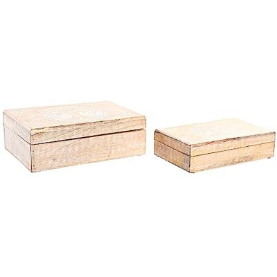 DKD Home Decor Uppsättning av dekorativa lådor, Standard DKD Home Decor Uppsättning av dekorativa lådor, Standard