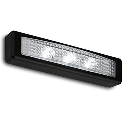 BRILONER LED Push Light, Underskåpslampa, Skåpslampa, Självhäftande, Svart BRILONER LED Push Light, Underskåpslampa, Skåpslampa, Självhäftande, Svart