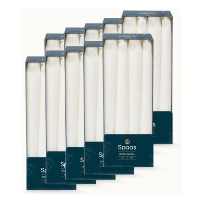 Spaas 80 Doftfria Taperljus, 23/250mm, ± 8 Timmar, Vit Spaas 80 Doftfria Taperljus, 23/250mm, ± 8 Timmar, Vit