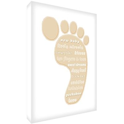 ART dekorativt block fotspår i beige akryl 10,5 x 7,4 x 2 cm ART dekorativt block fotspår i beige akryl 10,5 x 7,4 x 2 cm