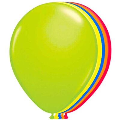 Folat Ballonger neon mångfärgade 25 cm 50 stycken Folat Ballonger neon mångfärgade 25 cm 50 stycken