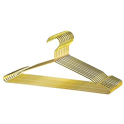 Nature Smile 43 cm glänsande guld metall klädhängare, klädhängare, klädhängare, klädhängare med stora skåror paket med 10, guld Nature Smile 43 cm glänsande guld metall klädhängare, klädhängare, klädhängare, klädhängare med stora skåror paket med 10, guld