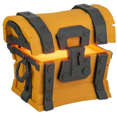Paladone Fortnite Chest Light med ljud officiellt licensierad Loot Box Lampdesign • Spelljud • Batteridriven bärbar • Speldekoration • Fortnite-present Paladone Fortnite Chest Light med ljud officiellt licensierad Loot Box Lampdesign • Spelljud • Batteridriven bärbar • Speldekoration • Fortnite-present