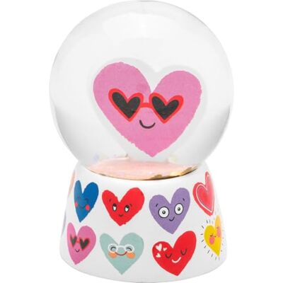 Sheepworld drömkula med motiv hjärtan Snökuegl för skakning, hjärtdesign vid basen, höjd 6,5 cm, glas, polyresin födelsedagspresent, dekorativa artiklar 74868 Sheepworld drömkula med motiv hjärtan Snökuegl för skakning, hjärtdesign vid basen, höjd 6,5 cm, glas, polyresin födelsedagspresent, dekorativa artiklar 74868