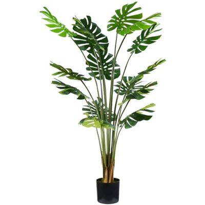 Avilia Konstgjord monstera växt, 16 blad, 170 cm, kruka med naturlig mossa, perfekt för inomhus, falsk stor växt för vardagsrum, realistisk konstväxt inomhus Avilia Konstgjord monstera växt, 16 blad, 170 cm, kruka med naturlig mossa, perfekt för inomhus, falsk stor växt för vardagsrum, realistisk konstväxt inomhus