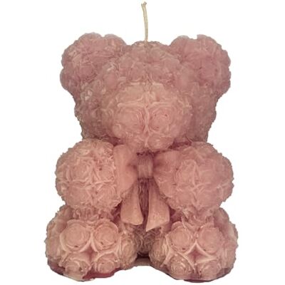 Cereria Di Giorgio Björnljus med kronblad – presentpåse – stearinljus hantverk – diameter 8 cm höjd 10 cm dop gynnar baby shower nattvardsgång färg rosa pulver Cereria Di Giorgio Björnljus med kronblad – presentpåse – stearinljus hantverk – diameter 8 cm höjd 10 cm dop gynnar baby shower nattvardsgång färg rosa pulver