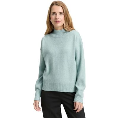 TOM TAILOR damtröja, 39067 – vit mossmelerad, XXL TOM TAILOR damtröja, 39067 – vit mossmelerad, XXL