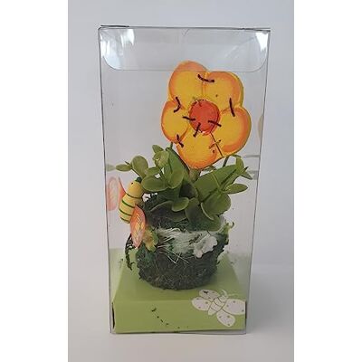 Pandecor Comarco Sa Trävas med blomma, flerfärgad, 15 cm Pandecor Comarco Sa Trävas med blomma, flerfärgad, 15 cm
