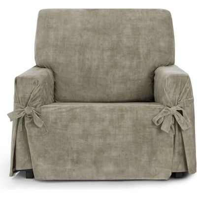 ECOMMERC3 Sofföverdrag på 1-sits av icke-elastiskt sammetstyg – mjukt att ta på soffan med fläckbeständig finish och passform med dekorativa slipsar ECOMMERC3 Sofföverdrag på 1-sits av icke-elastiskt sammetstyg – mjukt att ta på soffan med fläckbeständig finish och passform med dekorativa slipsar
