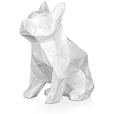 TW60329 hartsskulptur fransk bulldogg facetterad sitter modern harts skulptur staty, harts, 39 x 32 x 20 cm TW60329 hartsskulptur fransk bulldogg facetterad sitter modern harts skulptur staty, harts, 39 x 32 x 20 cm