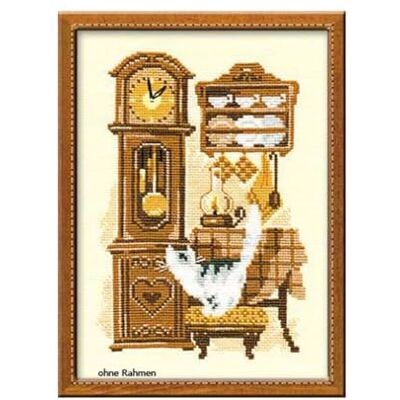 RIOLIS Ecru 18x24cm Korsstygnsset - Klocka RIOLIS Ecru 18x24cm Korsstygnsset - Klocka
