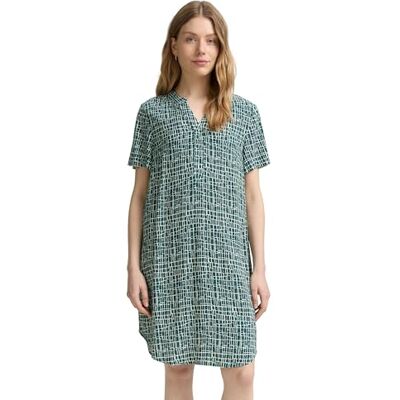 TOM TAILOR damklänning, 38116 – Abstrakt grön grön rutnät design, 34 TOM TAILOR damklänning, 38116 – Abstrakt grön grön rutnät design, 34