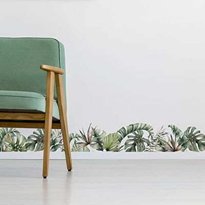 CREARREDA Tropical väggklistermärke, Sagomata klistermärke, Lätt att applicera och ta bort väggklistermärken, certifierade material, Made in Italy 30 x 200 cm CREARREDA Tropical väggklistermärke, Sagomata klistermärke, Lätt att applicera och ta bort väggklistermärken, certifierade material, Made in Italy 30 x 200 cm