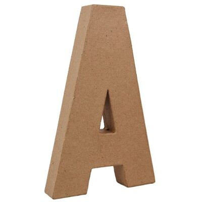 Country Love Crafts Papier Mache Country Love Crafts Papiermaché-dekorativt element 3D bokstav A 20,5 cm pappmaché Country Love Crafts Papier Mache Country Love Crafts Papiermaché-dekorativt element 3D bokstav A 20,5 cm pappmaché