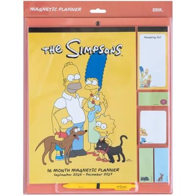 Grupo Erik Magnetic Calendar For Fridge 2027 The Simpsons Gifts Family Planner Calendar 2027 with Stickers, Pen, Shopping List Pad, Sticky Notes Magnetic Planner 16 Months Sep 2026 Dec 2027 Grupo Erik Magnetic Calendar For Fridge 2027 The Simpsons Gifts Family Planner Calendar 2027 with Stickers, Pen, Shopping List Pad, Sticky Notes Magnetic Planner 16 Months Sep 2026 Dec 2027
