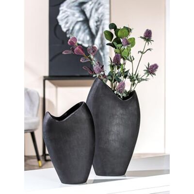 Casablanca modernes Design Casablanca modern dekorativ vas aluminium – vas modern dekoration vardagsrum – present födelsedagspresent – färg: antracit höjd 42 cm Casablanca modernes Design Casablanca modern dekorativ vas aluminium – vas modern dekoration vardagsrum – present födelsedagspresent – färg: antracit höjd 42 cm