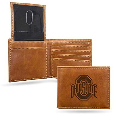 Rico Industries Ohio State Buckeyes Laser Engraved Bill-fold Wallet Slim Design Great Gift By Brown Rico Industries Ohio State Buckeyes Laser Engraved Bill-fold Wallet Slim Design Great Gift By Brown