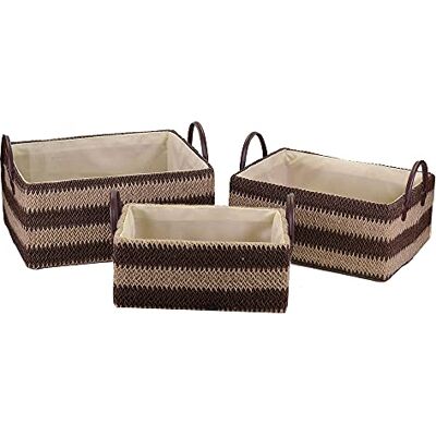 Vacchetti Giuseppe Vacchetti 23183600MA låda, tyg, kräm, brun, kräm, medium, 3 enheter Vacchetti Giuseppe Vacchetti 23183600MA låda, tyg, kräm, brun, kräm, medium, 3 enheter