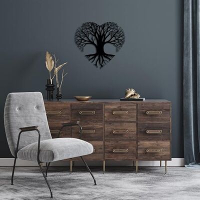 Wallity Snygg svart dekorativ metallväggtillbehör, 50 x 54 cm 100% metall, 1,5 mm tjocklek perfekt för modern heminredning och unik väggkonst Wallity Snygg svart dekorativ metallväggtillbehör, 50 x 54 cm 100% metall, 1,5 mm tjocklek perfekt för modern heminredning och unik väggkonst