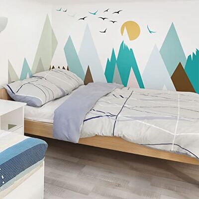 Ambiance Sticker Väggklistermärken för barn babyrumsdekoration jätteväggdekal barn skandinaviska berg OYENKA 40 x 60 cm Ambiance Sticker Väggklistermärken för barn babyrumsdekoration jätteväggdekal barn skandinaviska berg OYENKA 40 x 60 cm