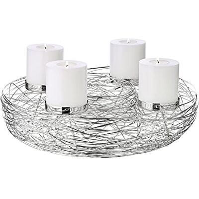 EDZARD Rostfritt Stål Silver Krans - Juldekoration Ø 40 cm EDZARD Rostfritt Stål Silver Krans - Juldekoration Ø 40 cm