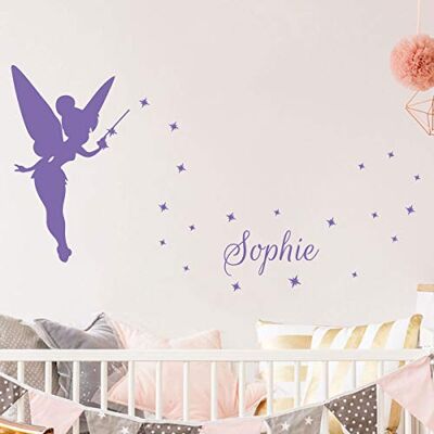 Ambiance Sticker Personligt förnamn klistermärken Fe & Stjärnor Klistermärken väggdekoration för barn 2 ark 40 x 25 cm lavendel Ambiance Sticker Personligt förnamn klistermärken Fe & Stjärnor Klistermärken väggdekoration för barn 2 ark 40 x 25 cm lavendel